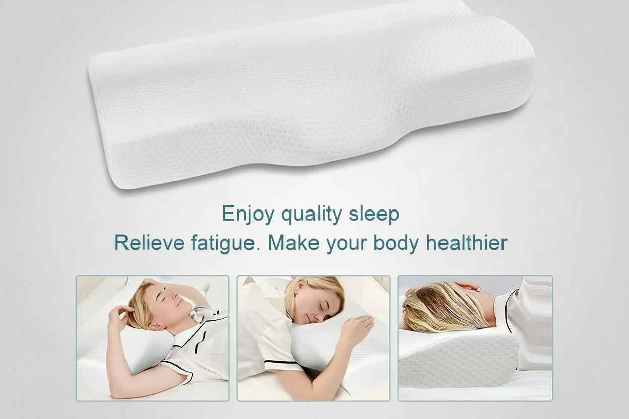 Butterfly Memory Pillow, Suitable for Side Sleepers, Orthopedic Neck Sleep Pillow, Ideal for Side Lying and Back Support.