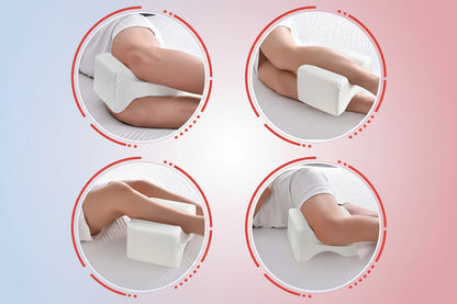 Leg Pillow,Side Pillow,Memory Foam Knee Pillow with Side Sleeping Belt,Leg Knee Pillow with Removable and Washable Cover