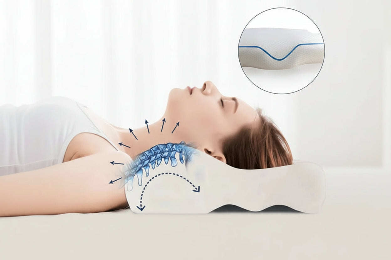 Butterfly Memory Pillow, Suitable for Side Sleepers, Orthopedic Neck Sleep Pillow, Ideal for Side Lying and Back Support.