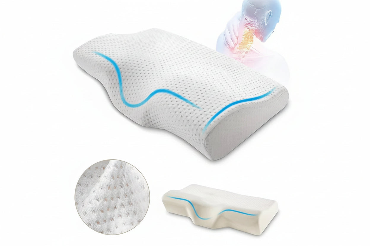 Butterfly Memory Pillow, Suitable for Side Sleepers, Orthopedic Neck Sleep Pillow, Ideal for Side Lying and Back Support.
